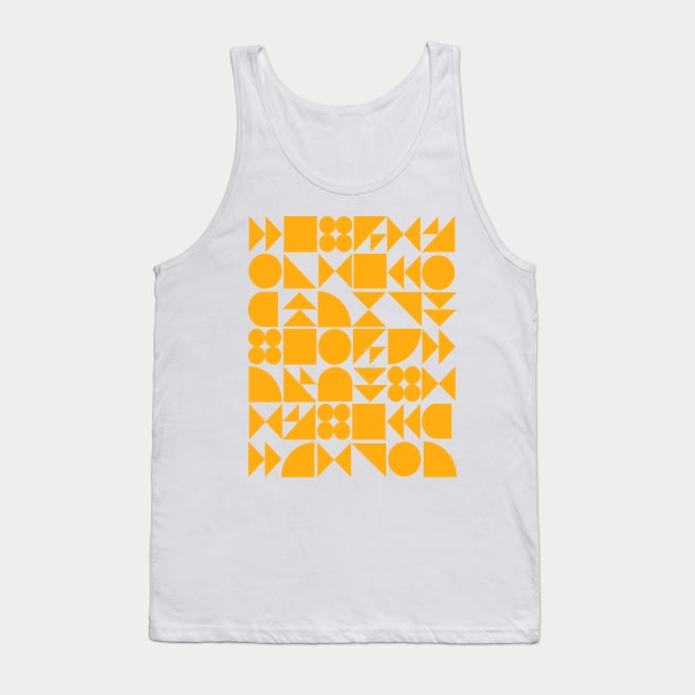 Geometric Puzzle in Yellow Tank Top by ApricotBirch
